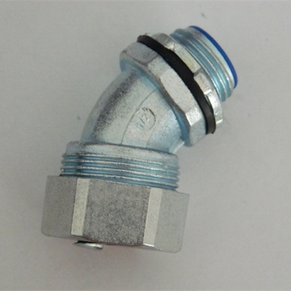 45度彎接頭，箱式彎接頭，鍍鋅軟管45度彎接頭