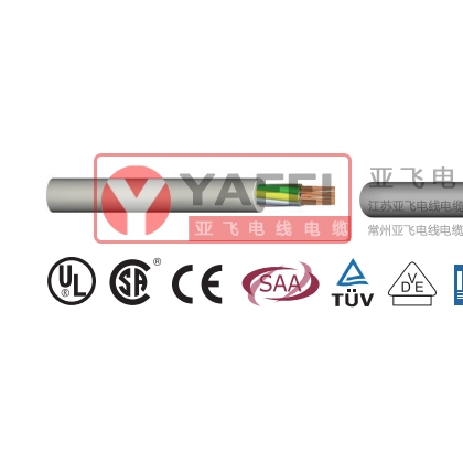 柔性電纜YAFEI-PVC-OZ/JZ PVC多芯控制電纜