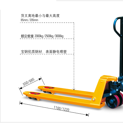 獵諾供應(yīng)手動液壓搬運(yùn)車 地牛車 手動托盤車