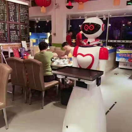 諾比機(jī)器人廠家特價(jià)促銷迎賓送餐機(jī)器人服務(wù)員點(diǎn)餐傳菜端菜